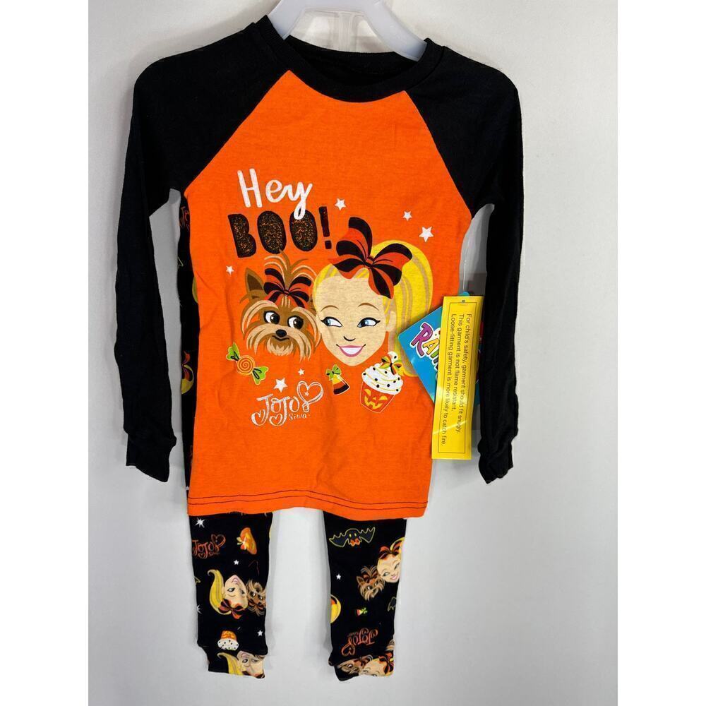 Nickelodeon JoJo Siwa Halloween Pajama Set Girls 4T Cotton Puppy‎ Bow NWT